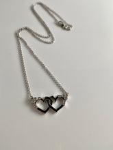 Load image into Gallery viewer, Large Interlocking Hearts and Diamonds Necklace