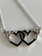 Load image into Gallery viewer, Large Interlocking Hearts and Diamonds Necklace