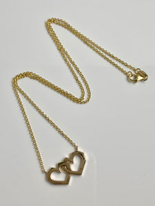 Large Interlocking Hearts Necklace